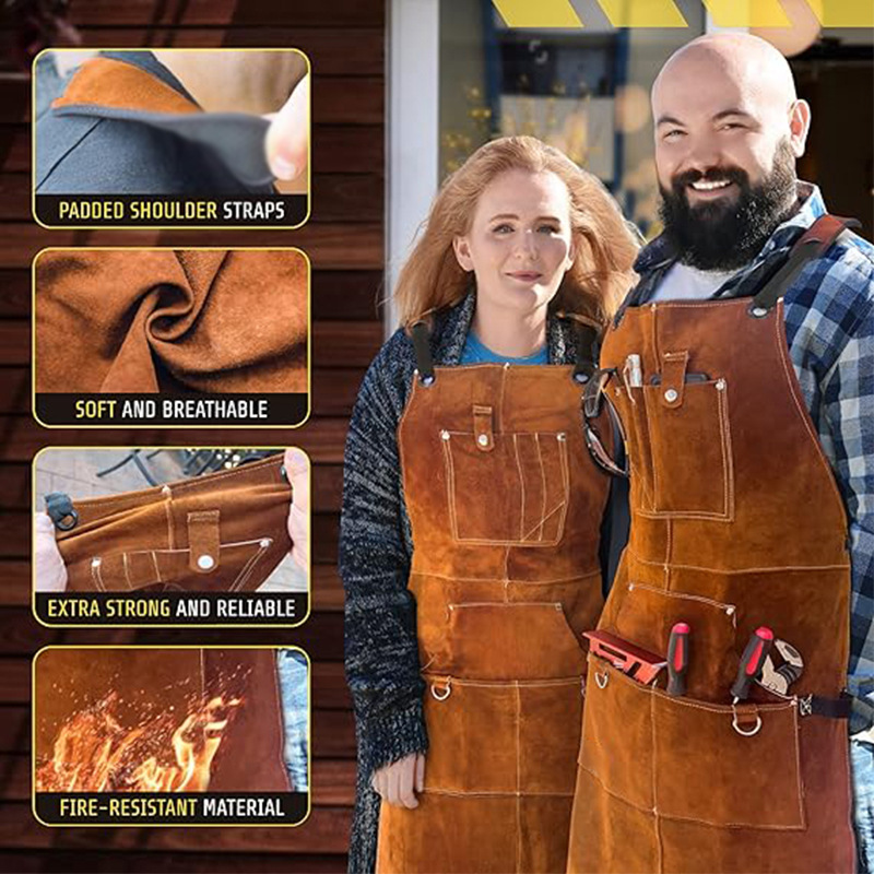 Woodworking Apron - Alev geciktirici ve su geçirmez önlük,