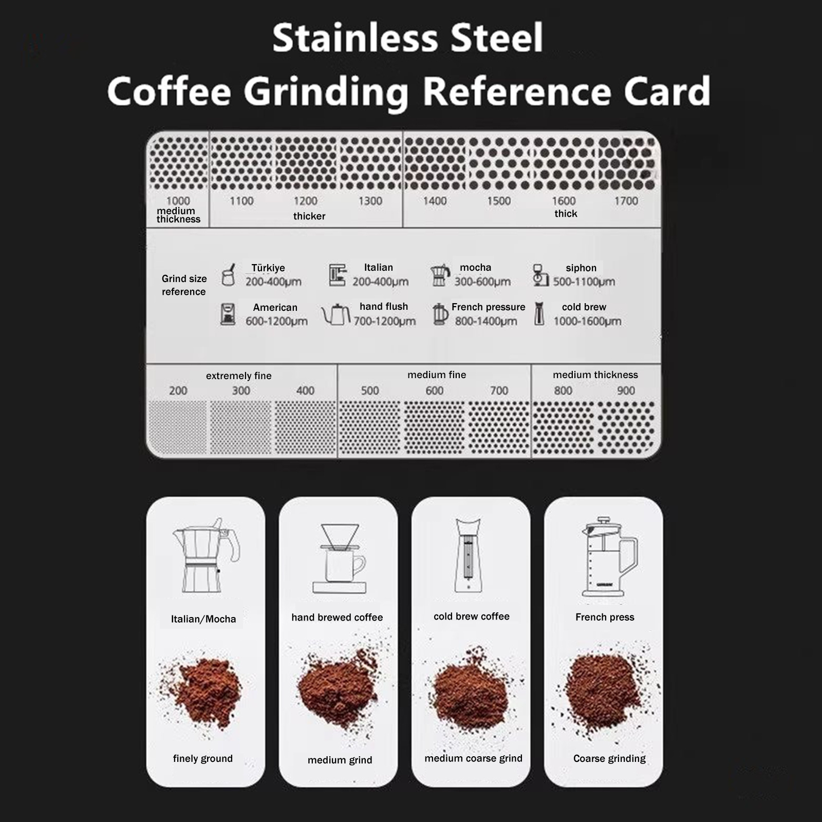 Card Scraper Steel - 1 adet kahve tozu öğütücü kalınlık