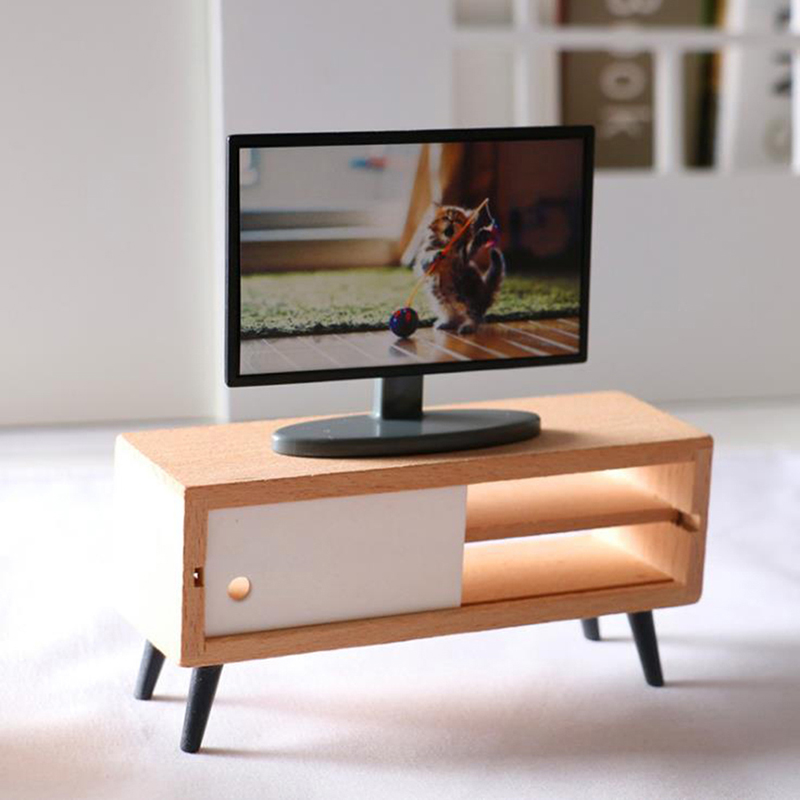 Woodworking Tv - Simülasyon minyatür mobilya Dollhouse oturma odası