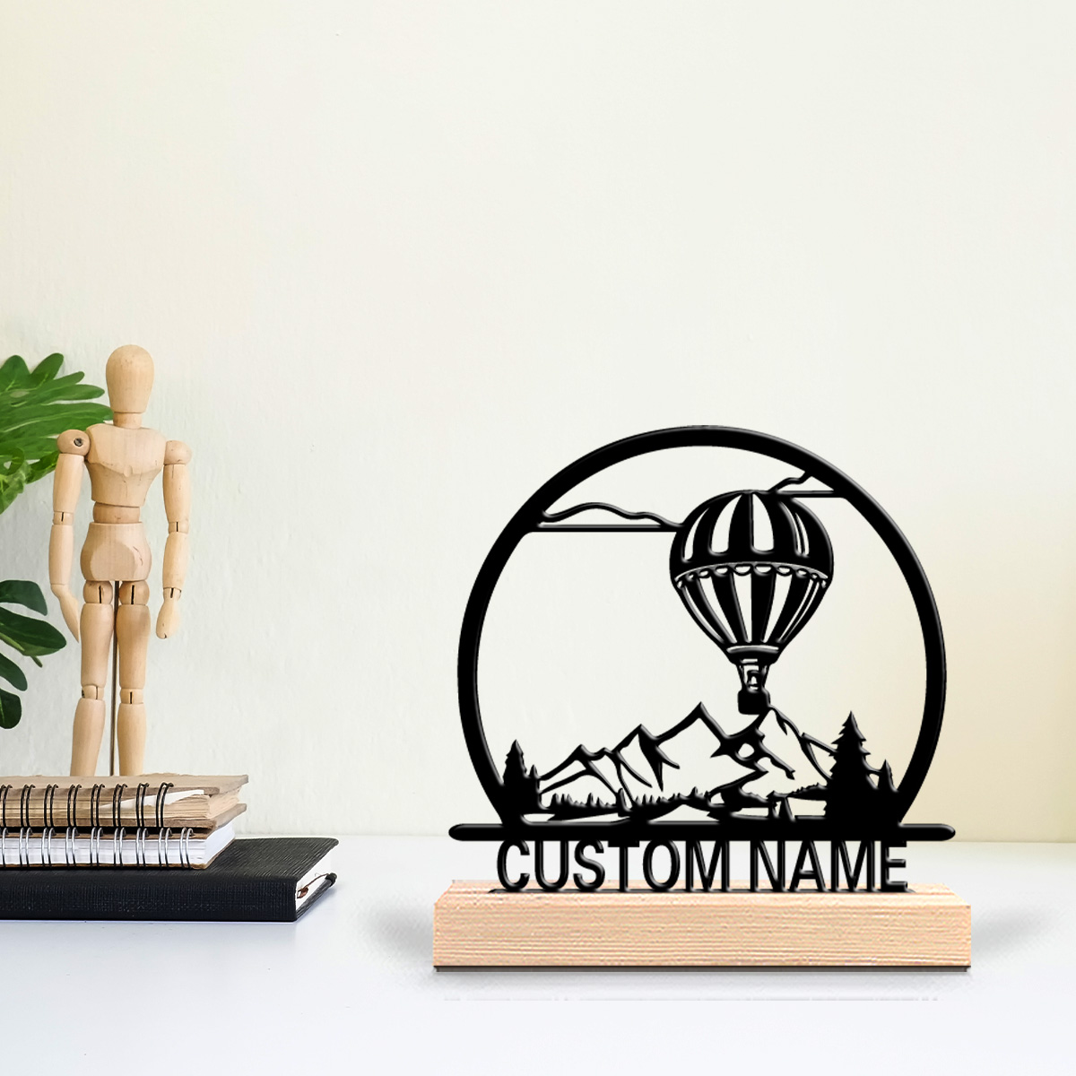 Woodworking Crafts - 1 adet Sıcak Hava Balonu Kişiselleştirilmiş