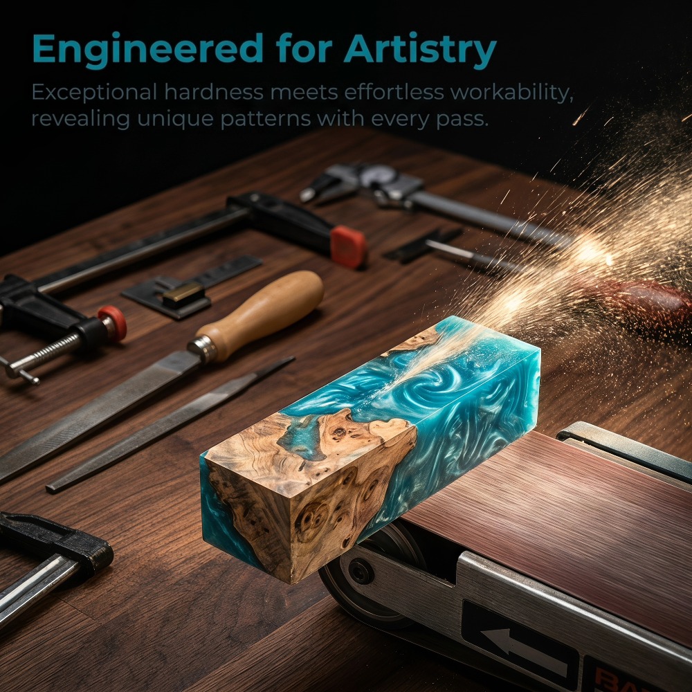 Woodworking Epoxy - Mermer Desenli Epoksi Reçine Kırık Ağacı