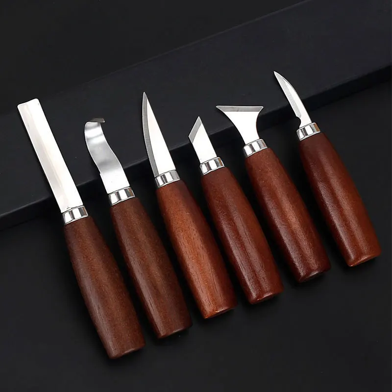 Woodworking Hand Tools - 6 adet alet seti ahşap oyma