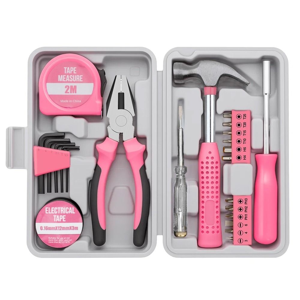 Woodworking Vise - Pembe Taşınabilir El Aletleri Kombinasyonu Ev