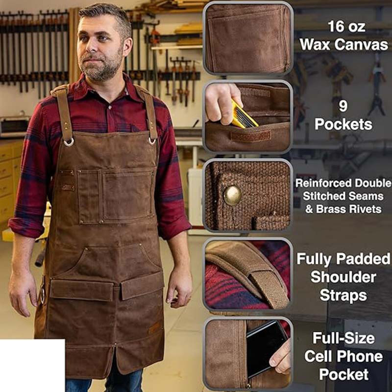 Ağır Kalınlaştırılmış Kanvas Ö - Woodworking Apron incelemesi ve fiyatı
