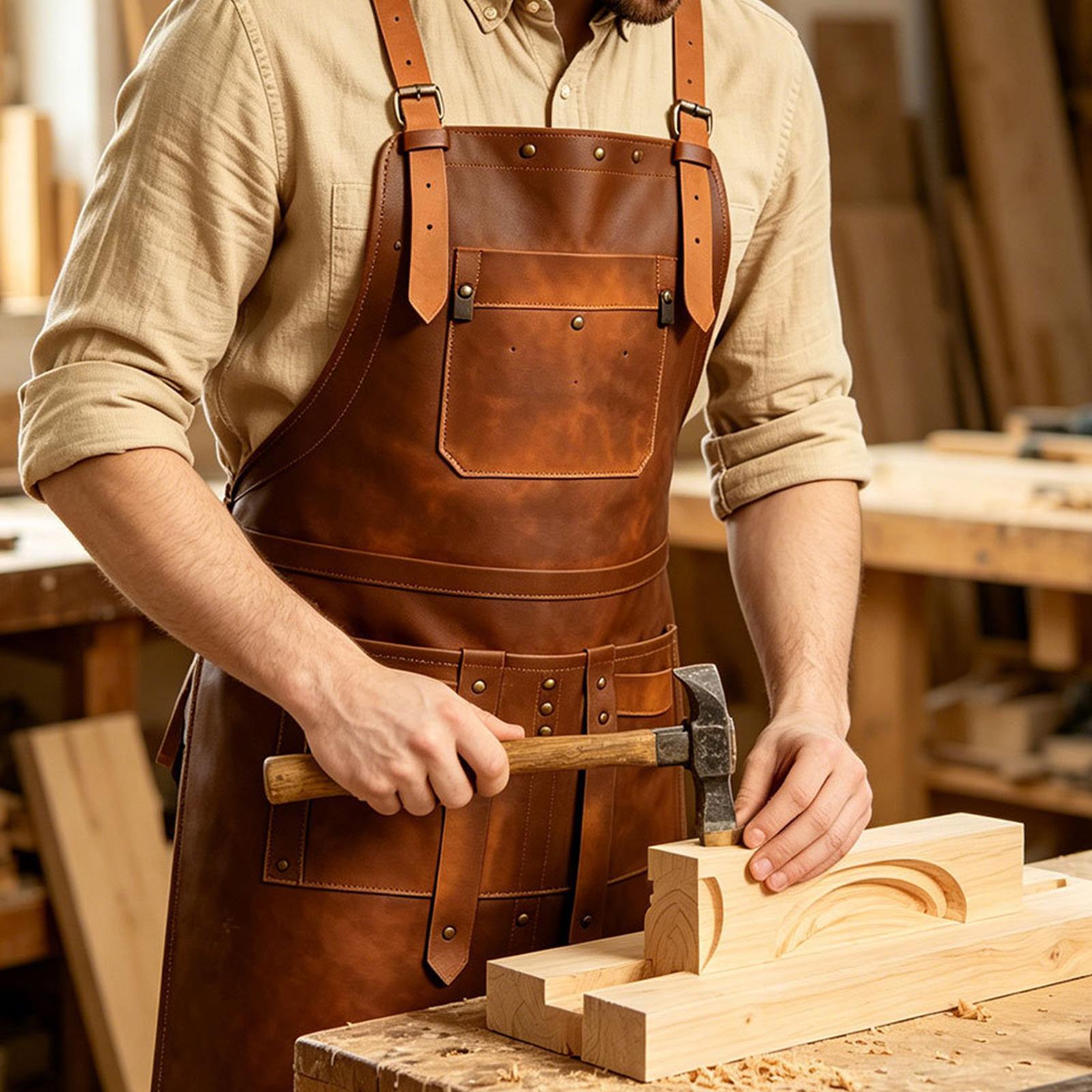 Çok Cepli Deri Önlük, Su Geçir - Woodworking Apron incelemesi ve fiyatı